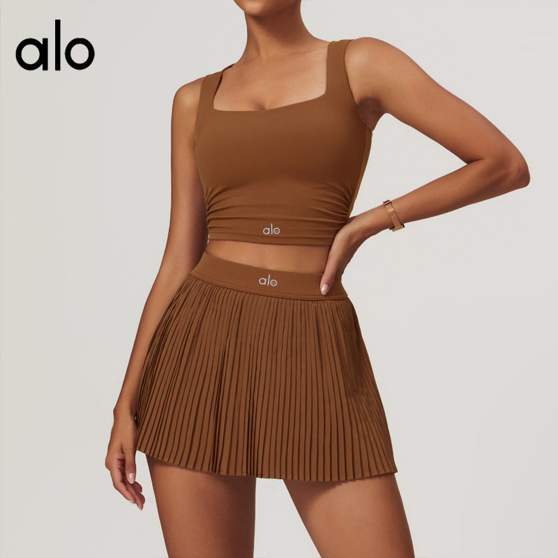 alo SCO tennis skirt sports pleated skirt fitness outdoor anti-light running yoga clothes badminton girl
