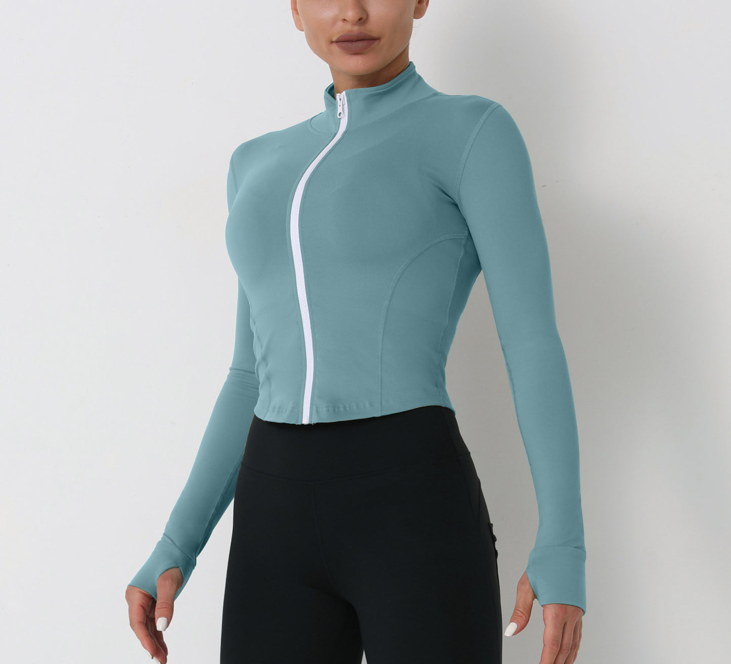 Slim Fit Zipper Fitness Jacket
