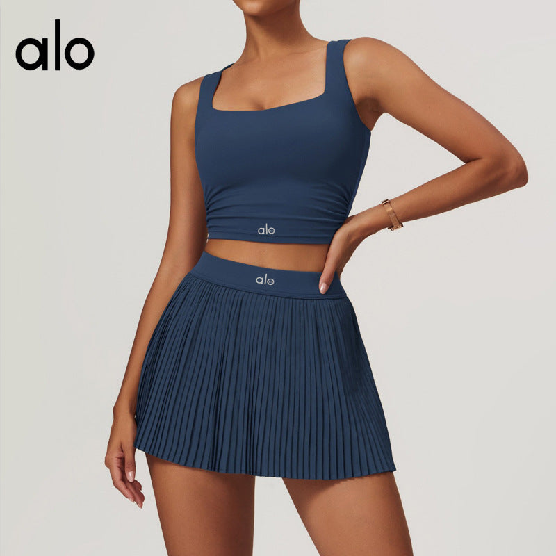 alo SCO tennis skirt sports pleated skirt fitness outdoor anti-light running yoga clothes badminton girl