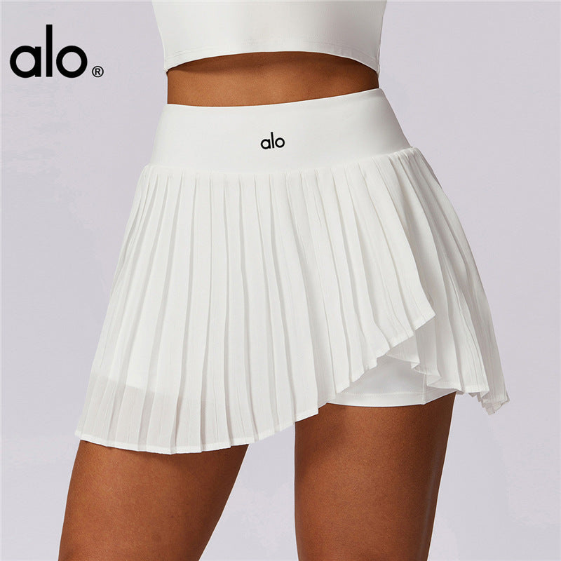 North American foreign trade original single Al0 tennis skirt fake two pieces of women's yoga fitness skirt anti-walking light quick-drying pleated skirt