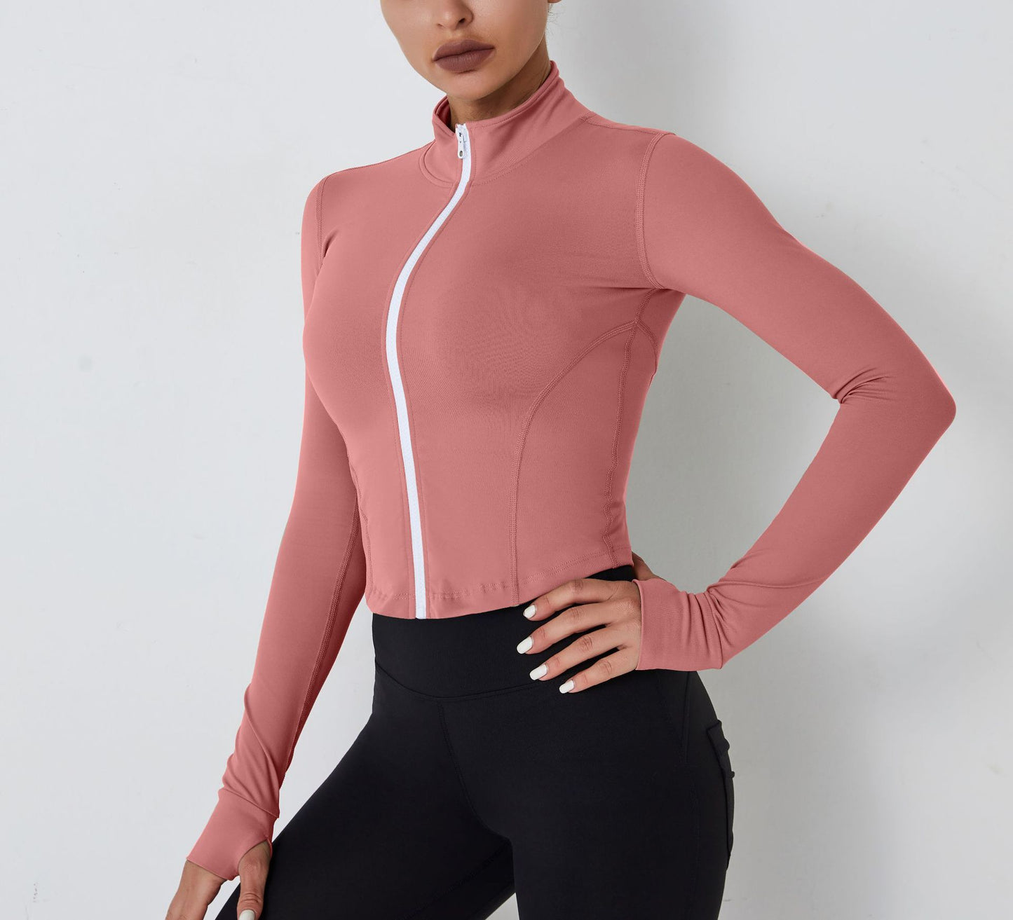 Slim Fit Zipper Fitness Jacket