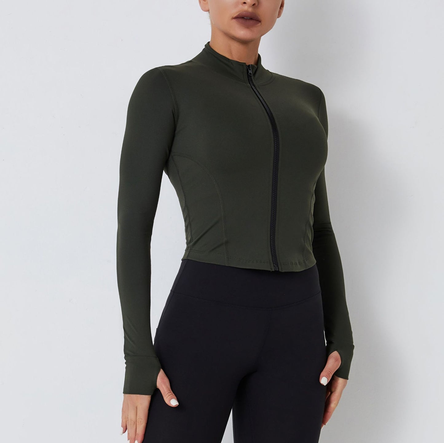 Slim Fit Zipper Fitness Jacket