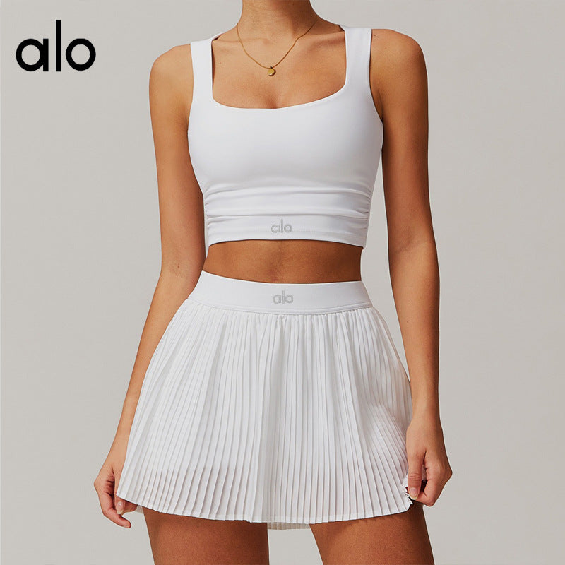 alo SCO tennis skirt sports pleated skirt fitness outdoor anti-light running yoga clothes badminton girl