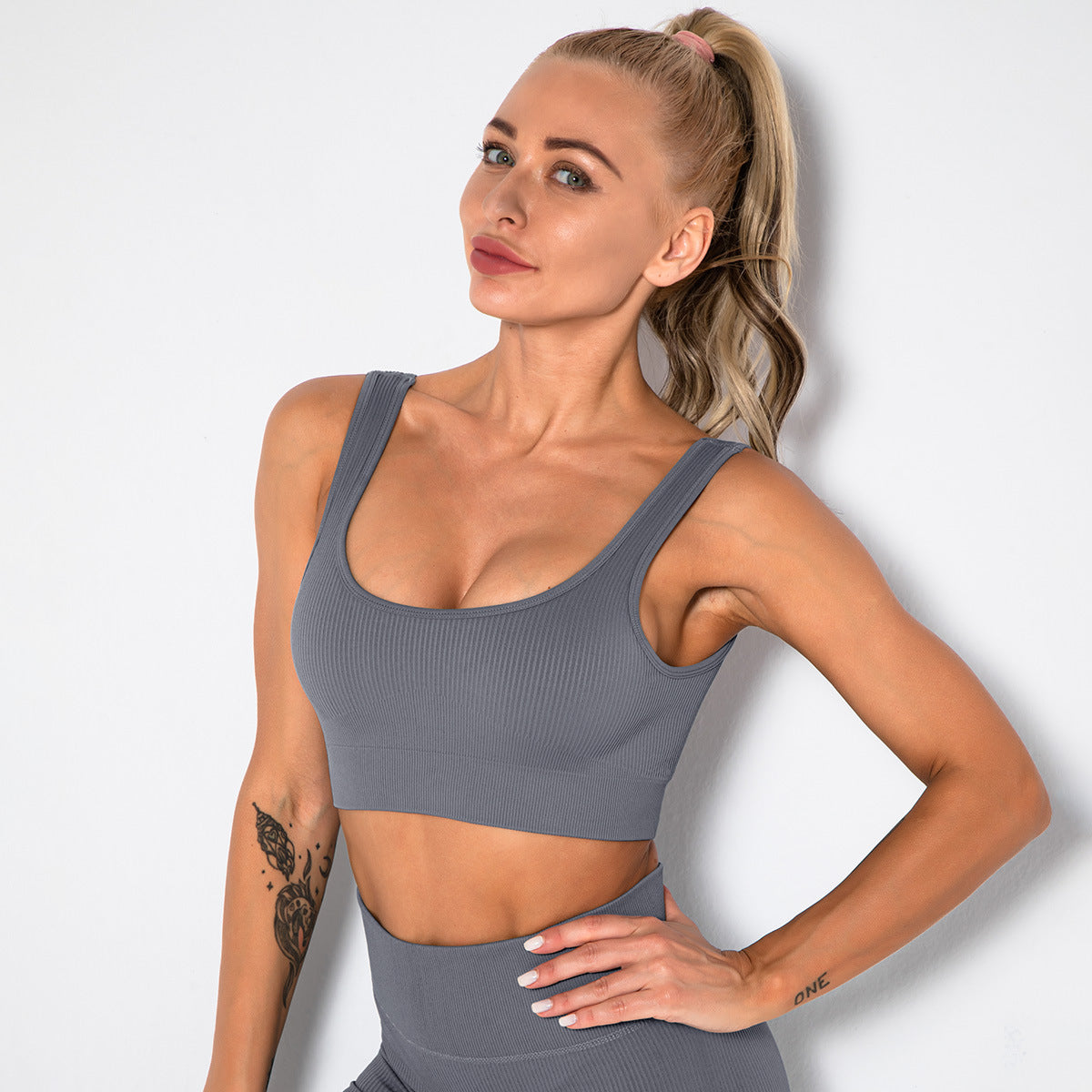 Victoria Ribbed collar bra