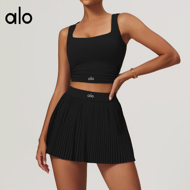 alo SCO tennis skirt sports pleated skirt fitness outdoor anti-light running yoga clothes badminton girl