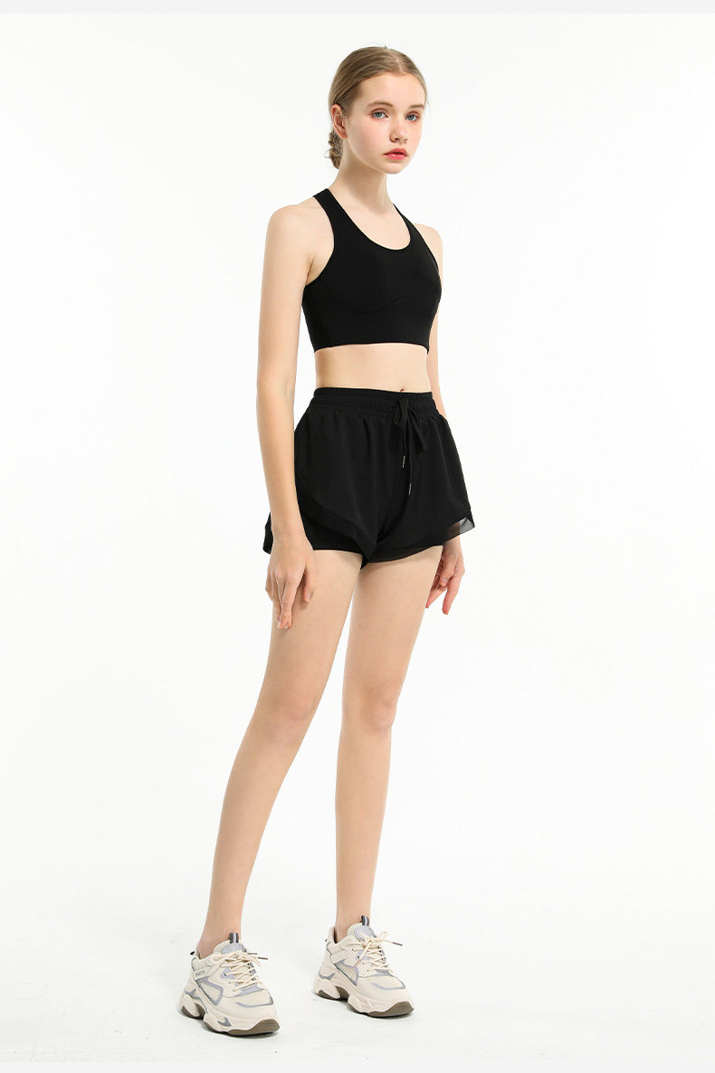 High-waist running shorts
