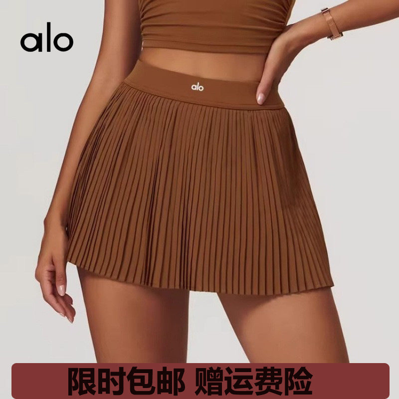 alo SCO tennis skirt sports pleated skirt fitness outdoor anti-light running yoga clothes badminton girl