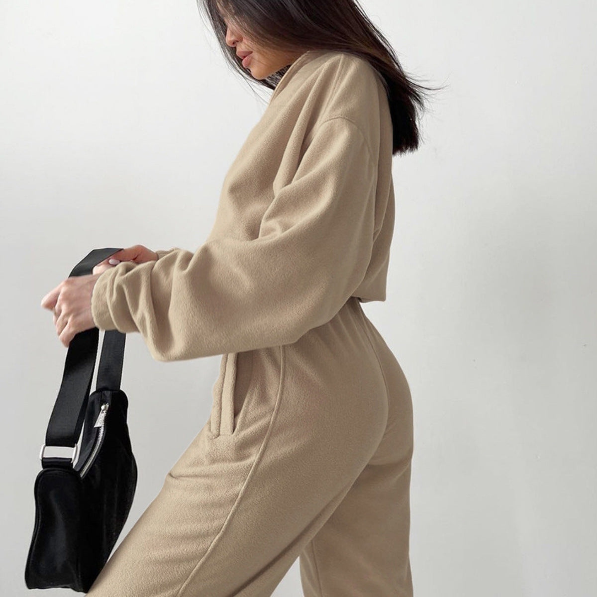 Casual two-piece winter fleece set