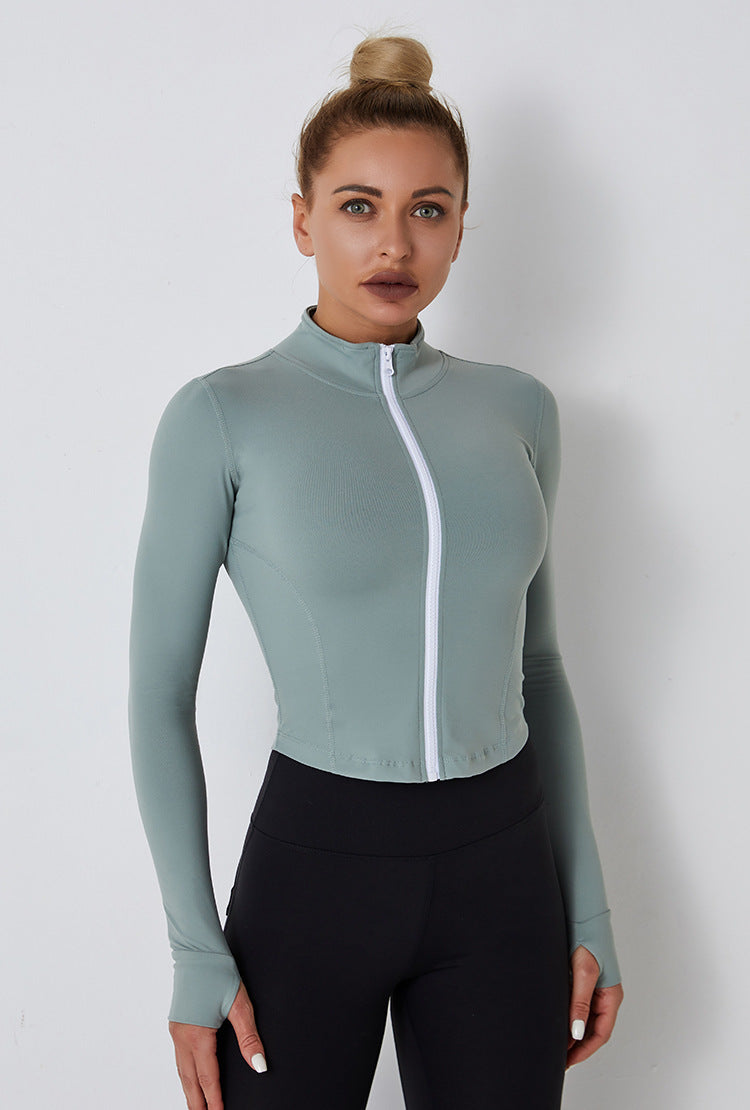 Slim Fit Zipper Fitness Jacket