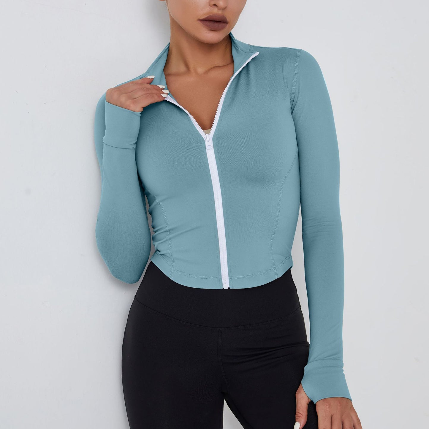 Slim Fit Zipper Fitness Jacket