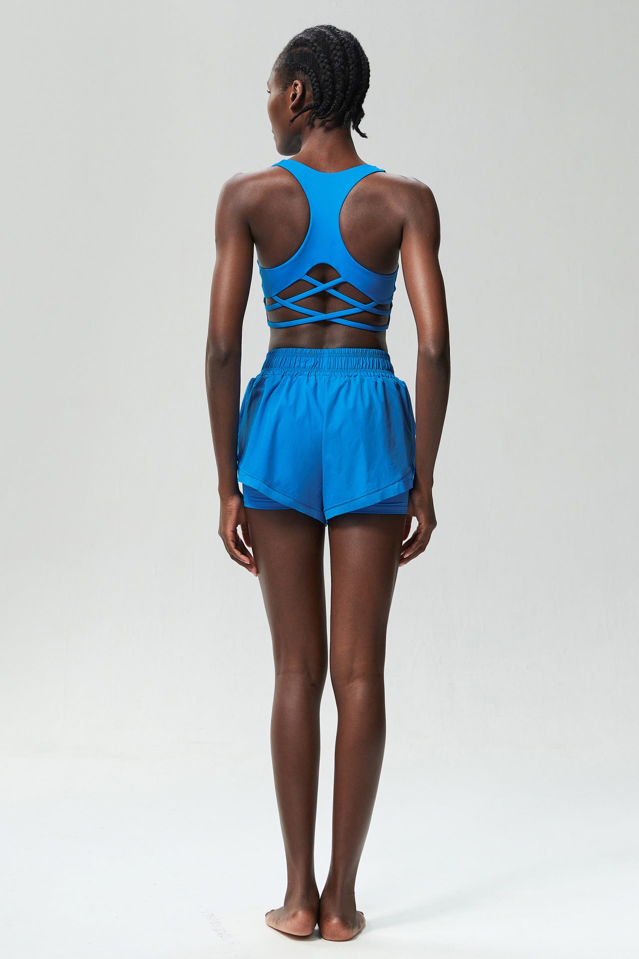 Jada Strappy Bra & Athletic Shorts set