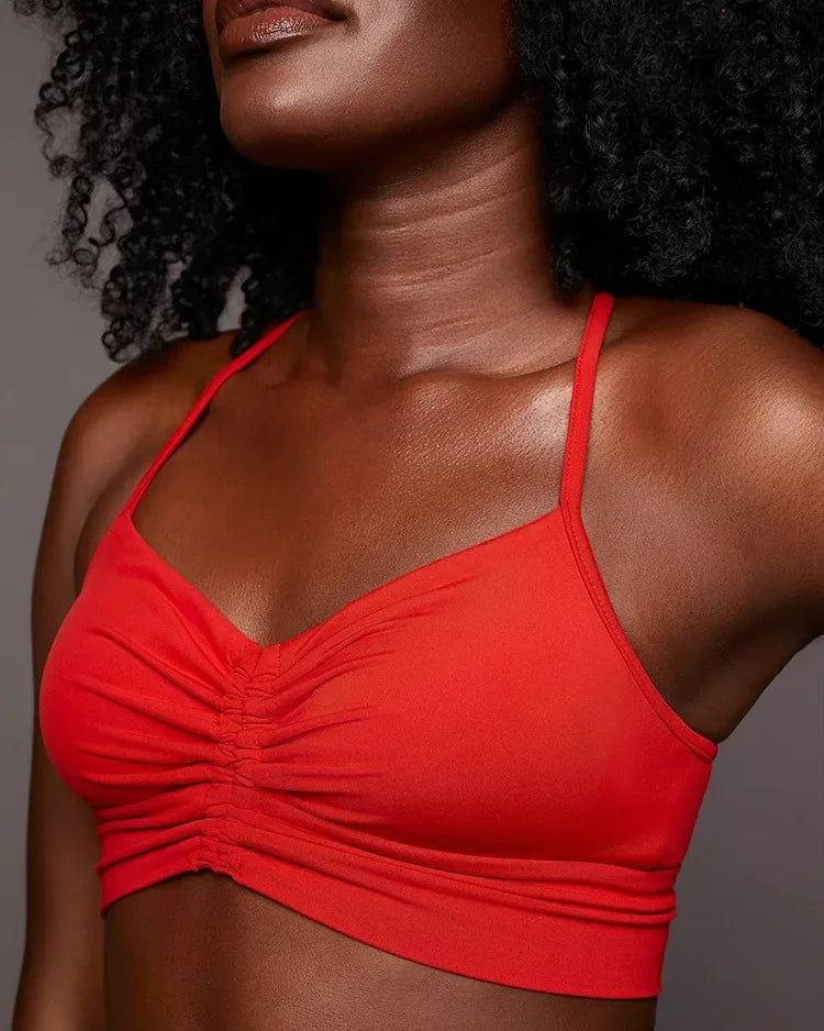 Eleni Ruched Sports Bra