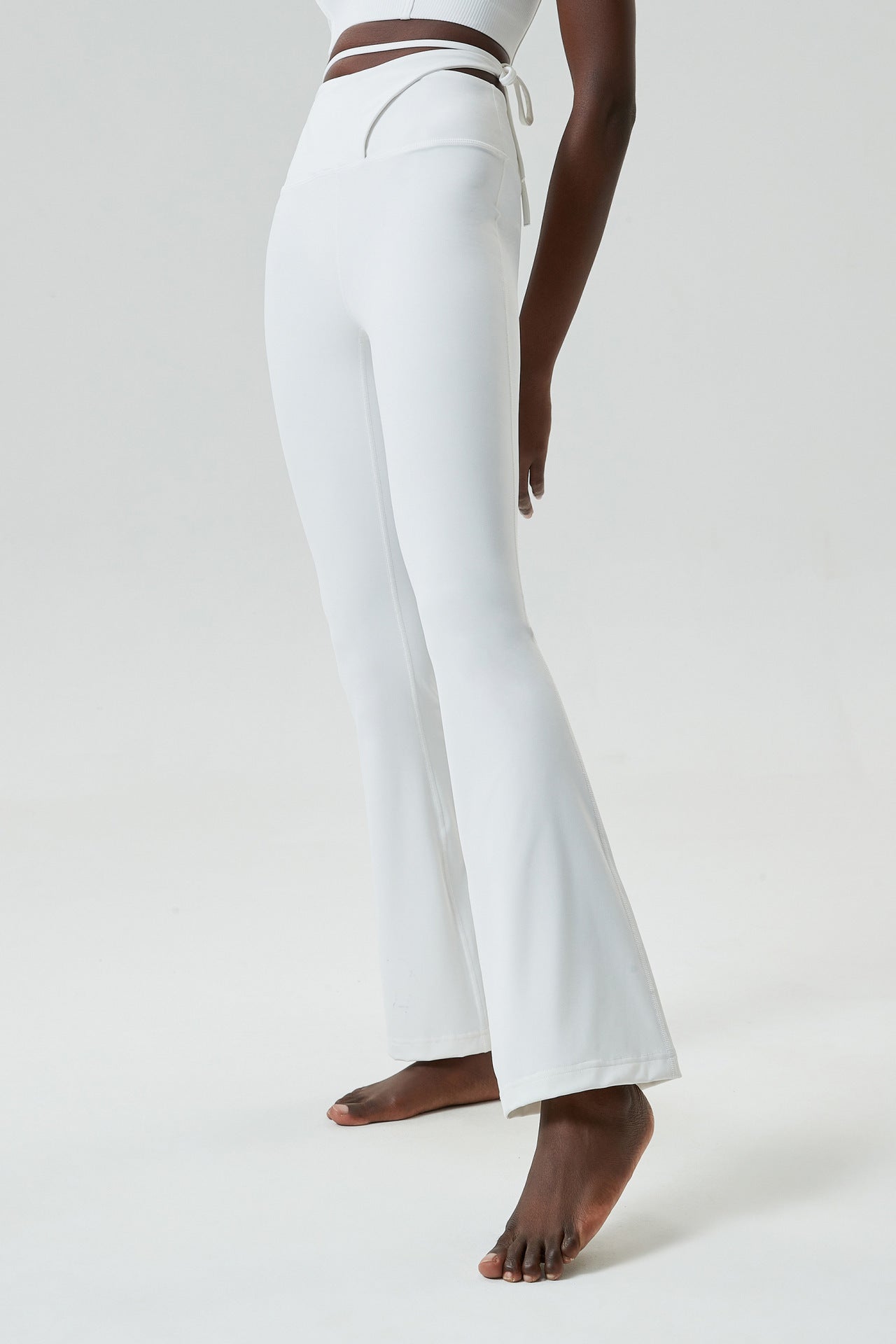 Jada Lace-up flared sport pants