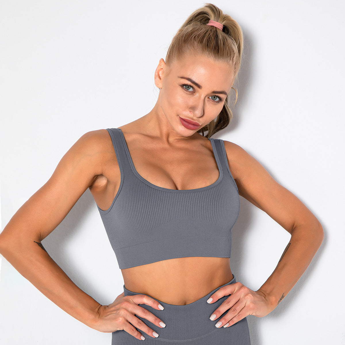 Victoria Ribbed collar bra