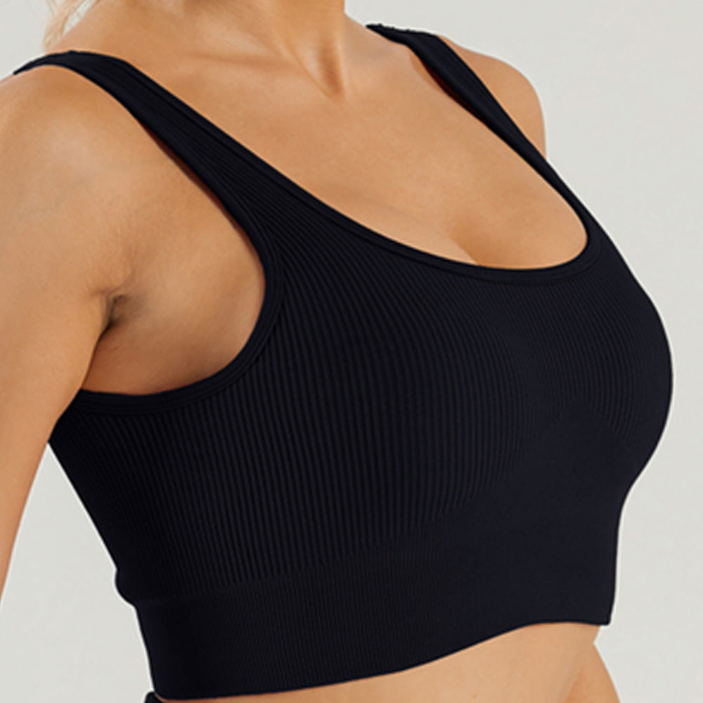 Victoria Square-Neck Ribbed Top Bra