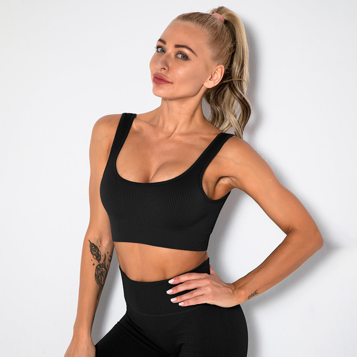 Victoria Ribbed collar bra