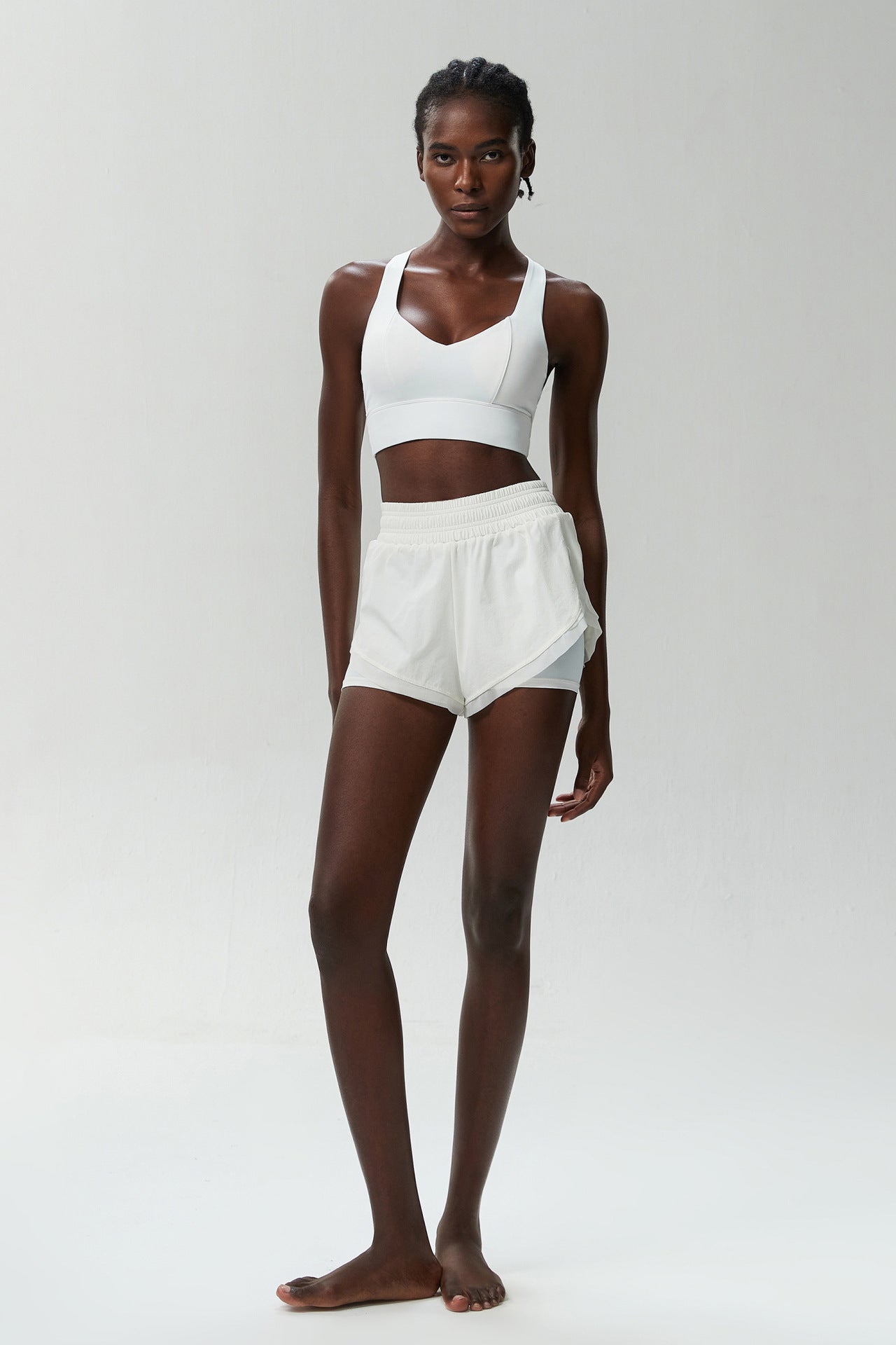 Jada Strappy Bra & Athletic Shorts set