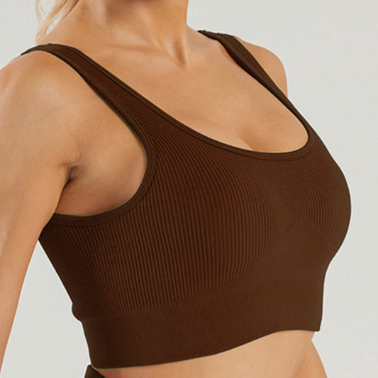 Victoria Square-Neck Ribbed Top Bra