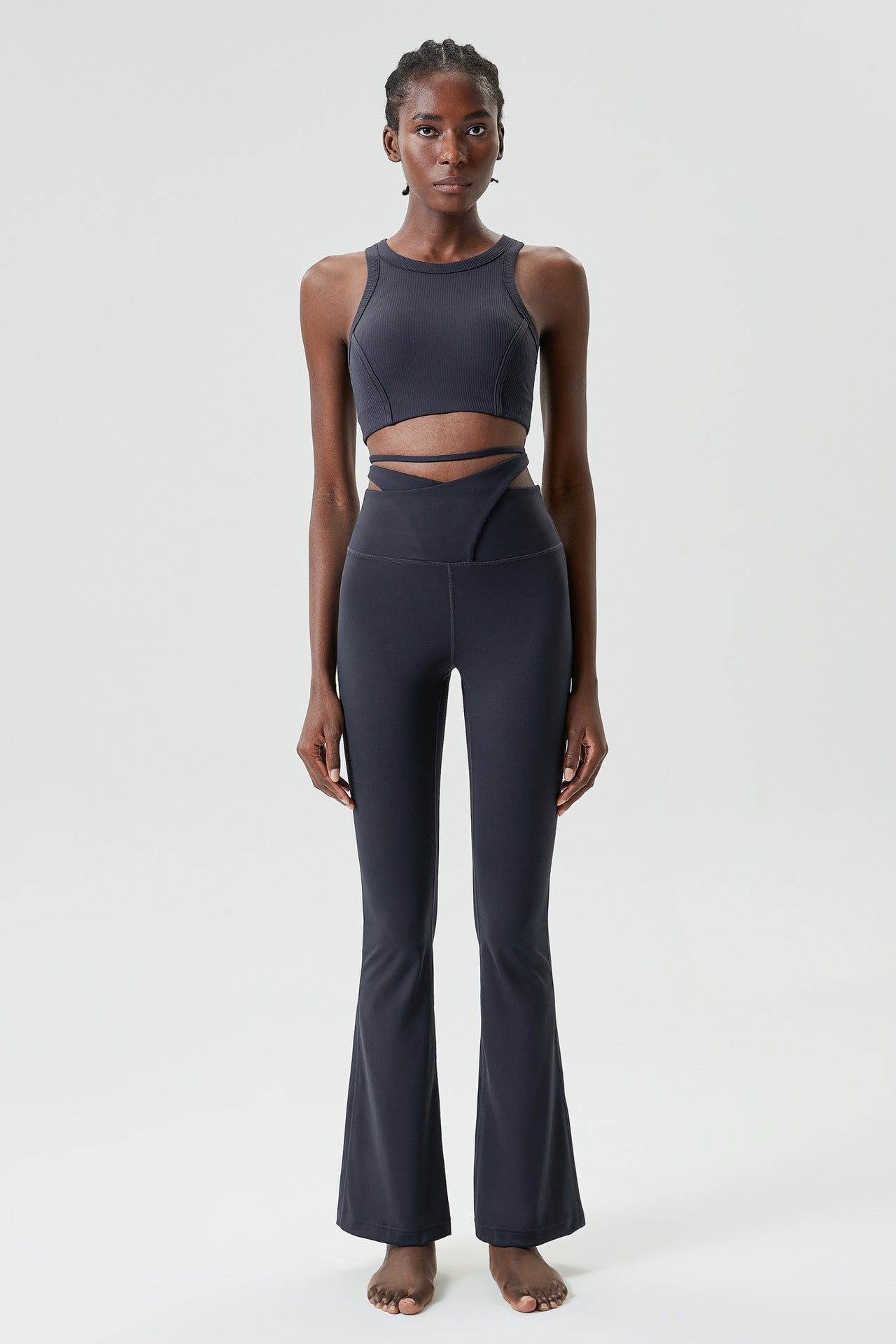 Jada Lace-up flared sport pants