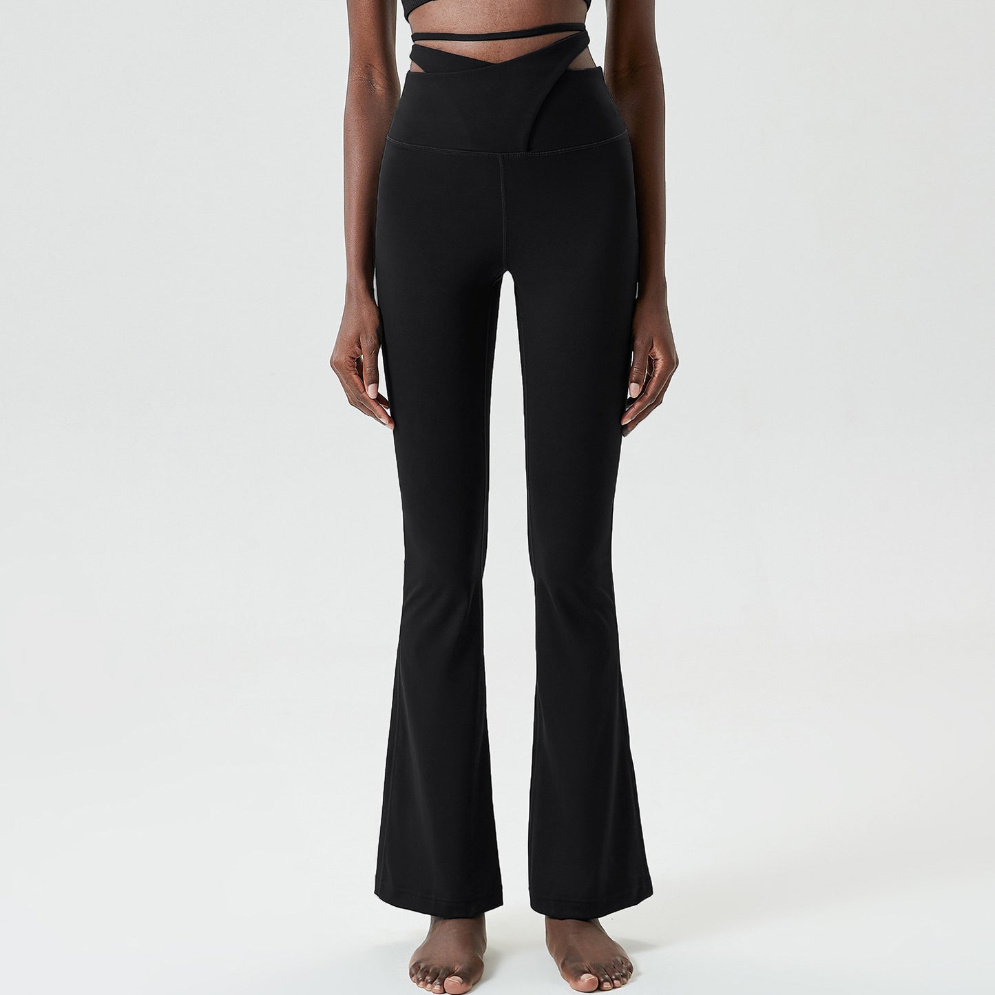 Jada Lace-up flared sport pants