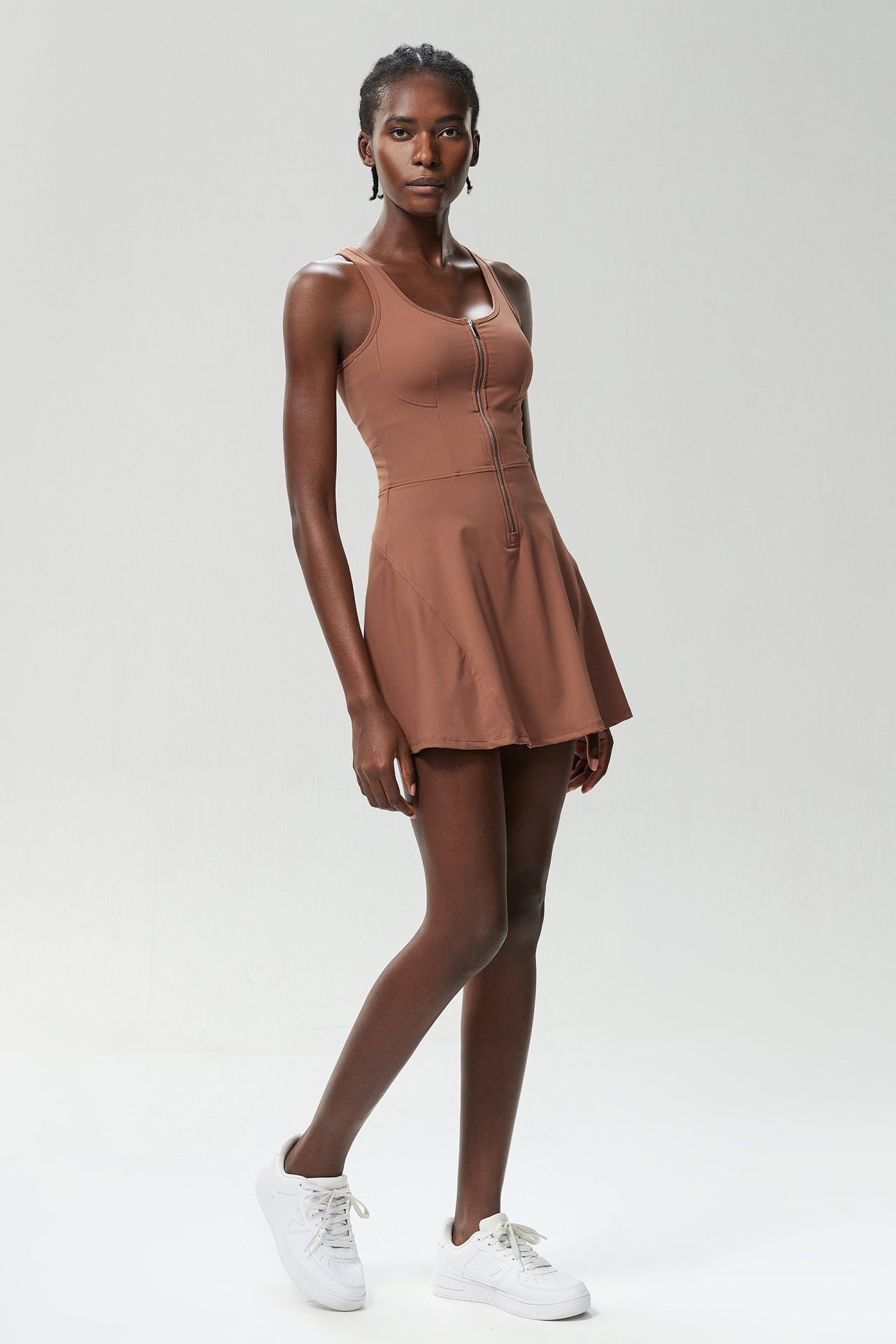 Jada Zip-Front Active Dress