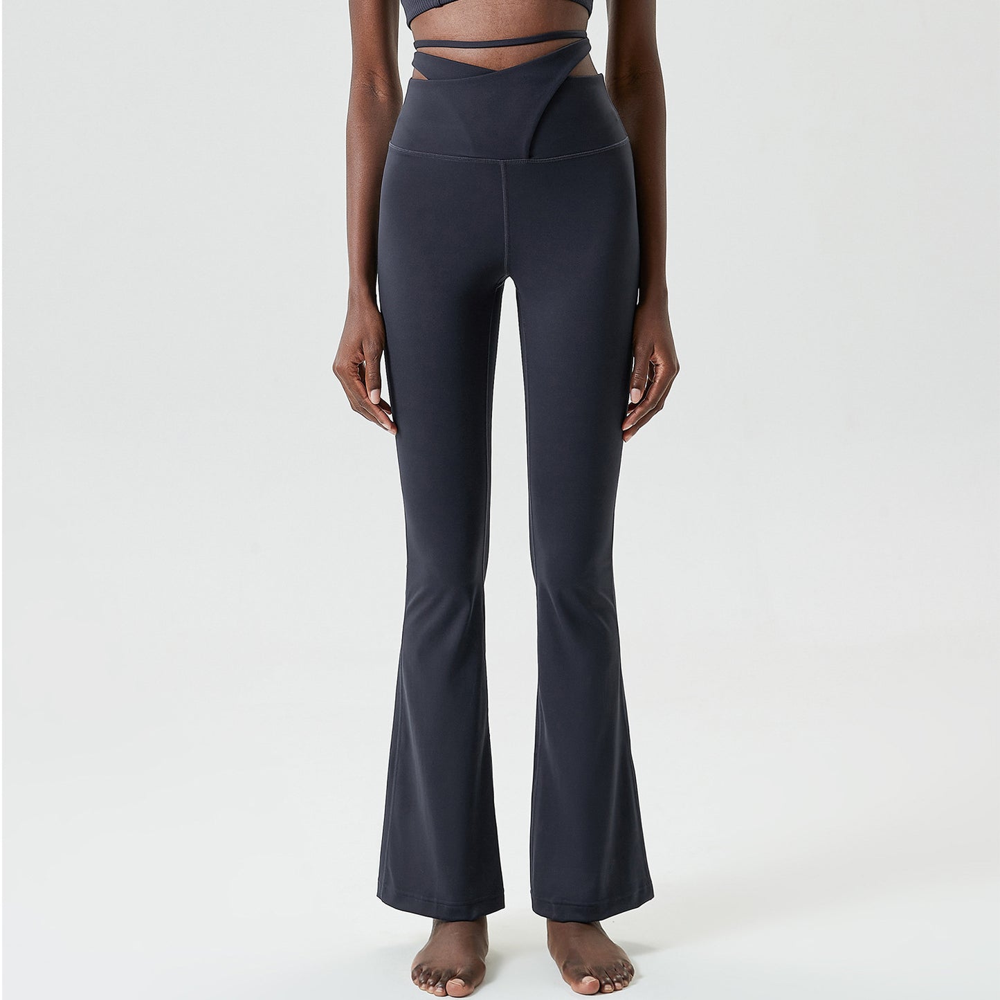 Jada Lace-up flared sport pants