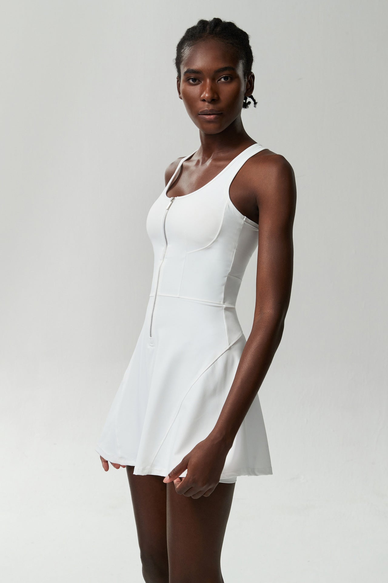 Jada Zip-Front Active Dress